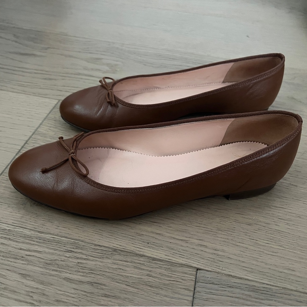 J.Crew brown ballet flats EUC size 9